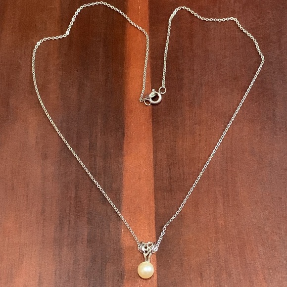 AMCO Jewelry - Vintage AMCO 14K Gold Overlay Pearl Pendant Necklace